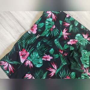 Infinitely Strong Tropical Floral Yoga Atheltic Leggings LG
